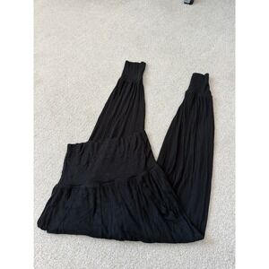 Aerie High Waisted Ribbed Jogger Pants Black Women's Size Small Lounge Casual